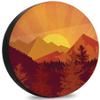 RUUEESTAR Mountain Sunset Trailer Spare Tire Cover Oxford Fabric SUV Camping Accessories with Waterproof, UV-Resistant & Dustproof Protection for RVs, SUV, Car - 17 Inch view 1