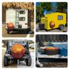 RUUEESTAR Mountain Sunset Trailer Spare Tire Cover Oxford Fabric SUV Camping Accessories with Waterproof, UV-Resistant & Dustproof Protection for RVs, SUV, Car - 17 Inch view 3