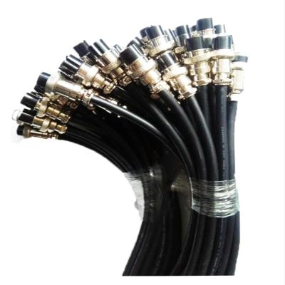 VAIGAI 10pcs GX12 12mm Female Single-end Air P/Lug Aviation Socket Connector P/Lug Cable 20cm 2P 3P 4P 5P 6 Pin(3p)