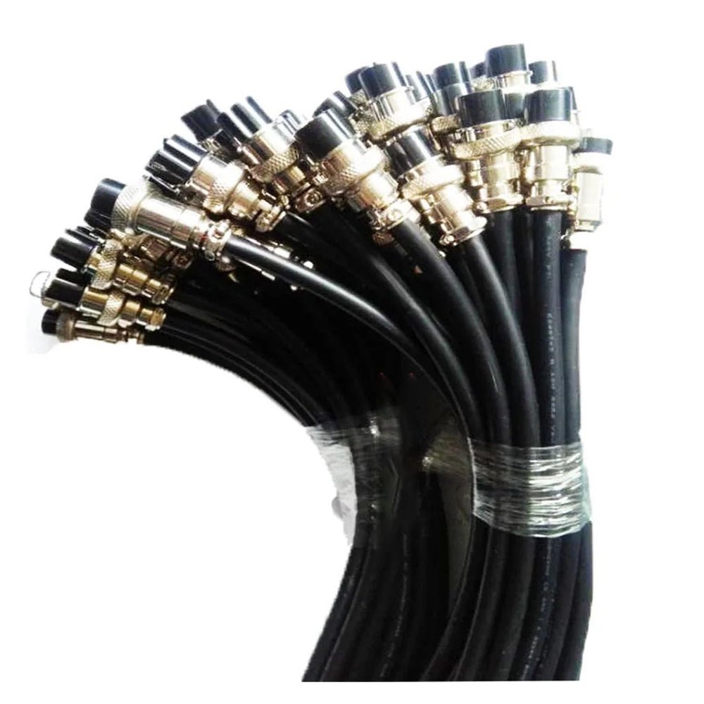 VAIGAI 10pcs GX12 12mm Female Single-end Air P/Lug Aviation Socket Connector P/Lug Cable 20cm 2P 3P 4P 5P 6 Pin(3p)
