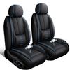 SOUIPA Car Seat Covers 2 Seats Fit for Volkswagen GTI 2003-2014,Waterproof Leather Seat Covers,Airbag Compatible,Car Seat Protectors Interior Sets(Front Set,Black&Blue) view 1