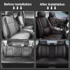 SOUIPA Car Seat Covers 5 Seats Fit for VW GLI 2008 2009,Waterproof Leather Seat Covers,Airbag Compatible,Car Seat Protectors Interior Sets(5PCS with Pillows,Black&Red) view 4