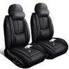 SOUIPA Car Seat Covers 2 Seats Fit for Chevy Volt 2011-2019,Waterproof Leather Seat Covers,Airbag Compatible,Car Seat Protectors Interior Sets(2PCS with Pillows,Black) view 1