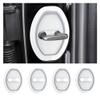 4PCS Door Latch Lock Cover Silicone Door Latch Guard for Lexus RX RX350 RX350h RX500h, Self-Adhesive Strike Protector for Car Protector and Noise Reduction,White view 1