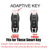 HIBEYO Leather Key Fob Cover for Porsche Car Accessories Key Case Fit for Porsche Key Chain Smart Rmeot Auto Key-B Keychain Black view 2