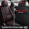 SOUIPA Car Seat Covers 5 Seats Fit for Buick Envision 2016-2024 2025,Waterproof Leather Seat Covers,Airbag Compatible,Car Seat Protectors Interior Sets(Full Set,Black) view 3