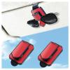 FOWIDALIXG Sunglasses Clip for Car Visor Accessories Eyeglass Holders Organizer Black Border + Red 2 Pack view 1