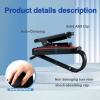 FOWIDALIXG Sunglasses Clip for Car Visor Accessories Eyeglass Holders Organizer Black Border + Red 2 Pack view 2