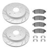 Xtorkynis Rear Brake Kit, Drilled and Slotted Brake Rotor with Ceramic Pads for Buick Enclave 2008-2017, Chevy Traverse 2009-2017, Gmc Acadia Limited 2007-2017, Saturn Outlook 2007-2010 view 1