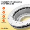 Xtorkynis Rear Brake Kit, Drilled and Slotted Brake Rotor with Ceramic Pads for Buick Enclave 2008-2017, Chevy Traverse 2009-2017, Gmc Acadia Limited 2007-2017, Saturn Outlook 2007-2010 view 2