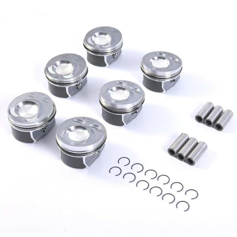 6PCS Engine Pistons Rings Set Compatible With 3.6L FSI VR6 Engine Fits Select Vehicles Including Models Using 03H107065N 03H198151B 03H198151D