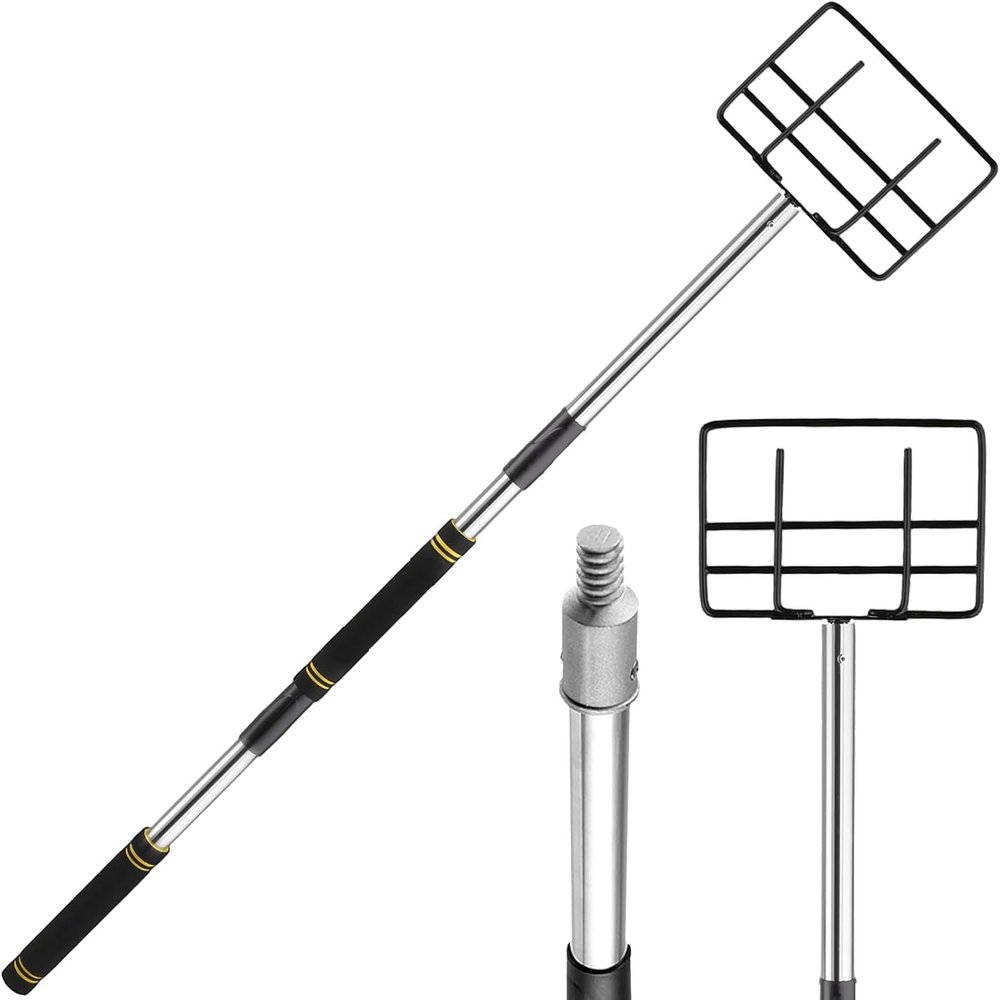 Gzlozak Edge Protector Extension Handle, 4.2-10.5ft Extension Handle for Board Corner Protector V Shaped Edge Guards Adjustable for Flatbed Cargo Trucks Compatible with Various Edge Protector Flatbed