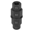 Estink Hex Axle Tool Motorcycle Front Wheel Spindle Wrench Hex Axle Socket Wrench Front Axle Removal Tool for with 17mm 19mm 22mm 24mm CrMo Steel (Black) view 3