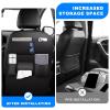 NUWQICD Back Seat Protector 2 Pack Fit for Toyota Grand Highlander Car Kick Mats with Cup & Tissue Storage Organizer Pockets Waterproof Dirt Proof Faux Leather Auto Accessories for Kids(1 Pair Black) view 3