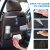 NUWQICD Back Seat Protector 2 Pack Fit for Toyota Grand Highlander Car Kick Mats with Cup & Tissue Storage Organizer Pockets Waterproof Dirt Proof Faux Leather Auto Accessories for Kids(1 Pair Black) view 4