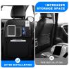 NUWQICD Back Seat Protector 2 Pack Fit For Mazda CX-50 Car Kick Mats with Touch Screen Tablet Holder Storage Organizer Waterproof Dirt Proof Faux Leather Auto Accessories for Kids (1 Pair Black) view 3