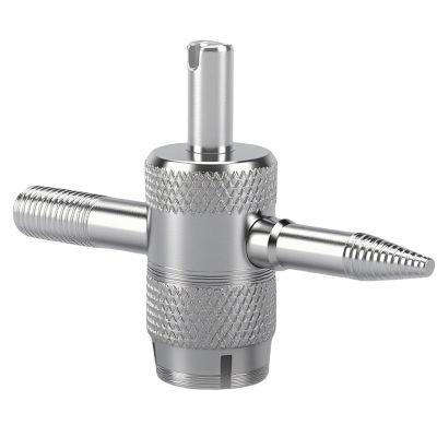 4-Way Valve Stem Core Removal Tool, Tire Valve Core Removal Tool, Multifunctional Valve Stem Puller for Bicycle, Bike, Car, Automobile (1PC)