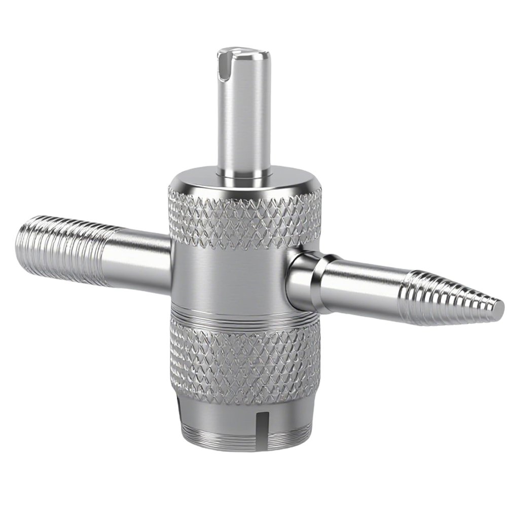 4-Way Valve Stem Core Removal Tool, Tire Valve Core Removal Tool, Multifunctional Valve Stem Puller for Bicycle, Bike, Car, Automobile (1PC)
