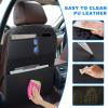 NUWQICD Back Seat Protector 2 Pack Fit for Toyota RAV4 Car Kick Mats for Kids Upgraded Version with Storage Organizer Waterproof Dirt Proof Faux Leather Auto Accessories (Black) view 4
