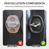 4PCS Door Latch Lock Cover Silicone Door Latch Guard for 2018-2022 2023 2024 VW Atlas, Self-Adhesive Strike Protector for Car Protector and Noise Reduction,Black view 4