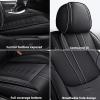 SOUIPA Car Seat Covers 2 Seats Fit for Audi Q4 e-tron 2022-2024 2025,Waterproof Leather Seat Covers,Airbag Compatible,Car Seat Protectors Interior Sets(2PCS with Pillows,Black) view 4