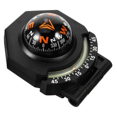 ibasenice Luminous Car Compass Ball for Dashboard Portable Sphere Shaped Navigation Tool with Adjustable Angle Glow The Dark Automotive Ornament for Cars Boats and Outdoor Travel