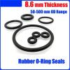 Rubber O-Ring Seals 8.6mm Wire Diameter x 50-500mm OD, Resistance to(OD 70mm 5Pcs) view 2