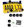 SCXCLY 8 Pack Anti Theft License Plate Screws Assortment Kit, 1/4'' x 3/4'' License Plate Screws (with Buckles & Covers), 304 Stainless Steel, (Silver) view 3