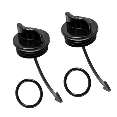 Riloer Drain Plug Cover Caps, Replace 292001352, 292002024, 292001320, Drain Plug Cover, Compatible with Sea-Doo GTI 130 2011-2014, Black 2 pcs