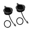 Riloer Drain Plug Cover Caps, Replace 292001352, 292002024, 292001320, Drain Plug Cover, Compatible with Sea-Doo GTI 130 2011-2014, Black 2 pcs view 1