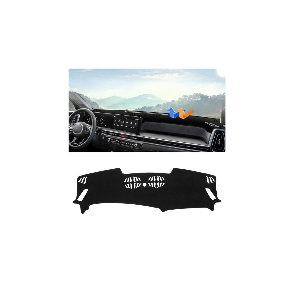 Autorder Dashboard Cover Mat for Kia Sorento 2021-2025 2026 Accessories Dash Cover Upgrade Velvet Dash Mat Sunshade Glare UV Rays Protector(Only fit for12.3-inch Navigation)