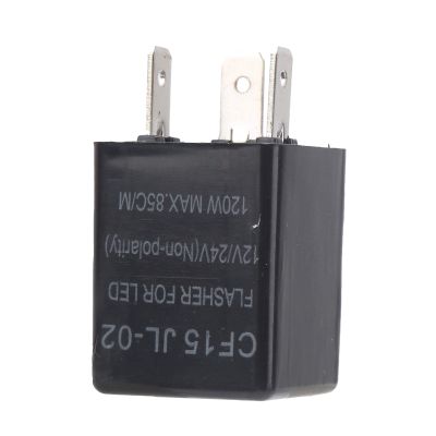 Aynefy LED Flasher Relay for Motorcycle & Car, CF-15 Electronic Turn Signal Relay Compatible with LED Turn Signals, ABS Housing, Easy Plug-and-Play Installation