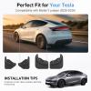 Safotad Mud Flaps for 2026 New Tesla Model Y Mud Guards No Drilling No Tape Mudflaps Road Debris and Protect Paint All Weather Splash Guard Body Kits for 2025 2026 Tesla Model Y Accessories (Set of 4) view 4