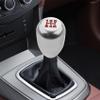 Rebvugr Car Gear Shift Knobs, Shifter Knobs, Aluminum Alloy Car Stick Shift Knob with Adapter, Automotive Interior Accessories 5 Speed Manual Shifter Lever Universal for Most Manual Vehicles (Silver) view 1