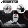 Rebvugr Car Gear Shift Knobs, Shifter Knobs, Aluminum Alloy Car Stick Shift Knob with Adapter, Automotive Interior Accessories 5 Speed Manual Shifter Lever Universal for Most Manual Vehicles (Silver) view 3
