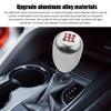 Rebvugr Car Gear Shift Knobs, Shifter Knobs, Aluminum Alloy Car Stick Shift Knob with Adapter, Automotive Interior Accessories 5 Speed Manual Shifter Lever Universal for Most Manual Vehicles (Silver) view 4