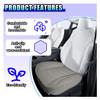 Tuxihapp Luxury Faux Leather Car Seat Cover - Anti-Slip Waterproof Drive Seat Cushion Car Front Bottom Seat Cover with Storage Pocket - Universal Full Wrap Seats Protector for Cars SUV Trucks (Gray) view 3