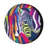 Foruidea Zebra Rainbow Spare Tire Cover Dust-Proof Wheel Tire Cover Fit Trailer, RV, SUV and Many Vehicle 16 Inch view 1