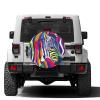Foruidea Zebra Rainbow Spare Tire Cover Dust-Proof Wheel Tire Cover Fit Trailer, RV, SUV and Many Vehicle 16 Inch view 2