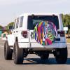 Foruidea Zebra Rainbow Spare Tire Cover Dust-Proof Wheel Tire Cover Fit Trailer, RV, SUV and Many Vehicle 16 Inch view 3