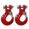 2 Pcs RC Crawler Winch Hooks, Aluminum Alloy Simulation Climbing Car Tow Hook, Metal Trailer Tow Hook, for 1/10 SCX10 D90 D110 TF2 Climbing Car RC Cars Accessory (Red) view 1