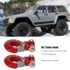 2 Pcs RC Crawler Winch Hooks, Aluminum Alloy Simulation Climbing Car Tow Hook, Metal Trailer Tow Hook, for 1/10 SCX10 D90 D110 TF2 Climbing Car RC Cars Accessory (Red) view 2