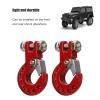 2 Pcs RC Crawler Winch Hooks, Aluminum Alloy Simulation Climbing Car Tow Hook, Metal Trailer Tow Hook, for 1/10 SCX10 D90 D110 TF2 Climbing Car RC Cars Accessory (Red) view 3