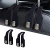 RAOZBE Car Seat Headrest Hooks for Purses and Bags, 2 Pack Bag Purse Holder for Car With Double Metal Hooks, Car Purse Hanger, Headrest Back Seat Handbags Hook Cute Hanging Accessories, Black view 1