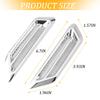 Sandfren 2PCS Car Hood Vent Scoop Kit, Shark Gills Vehicle Bonnet Engine Hood Vent Air Intake Trim Cover, Auto Air Flow Grille Decoration Cover, Universal Auto Exterior Decor Accessories (Silver) view 2