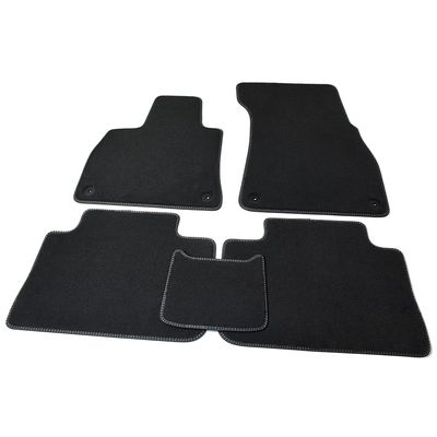 Car Floor Mats for Audi Q8 E-tron (GE) SUV 2023-2025 5 PCS,Yellow X2 Trim