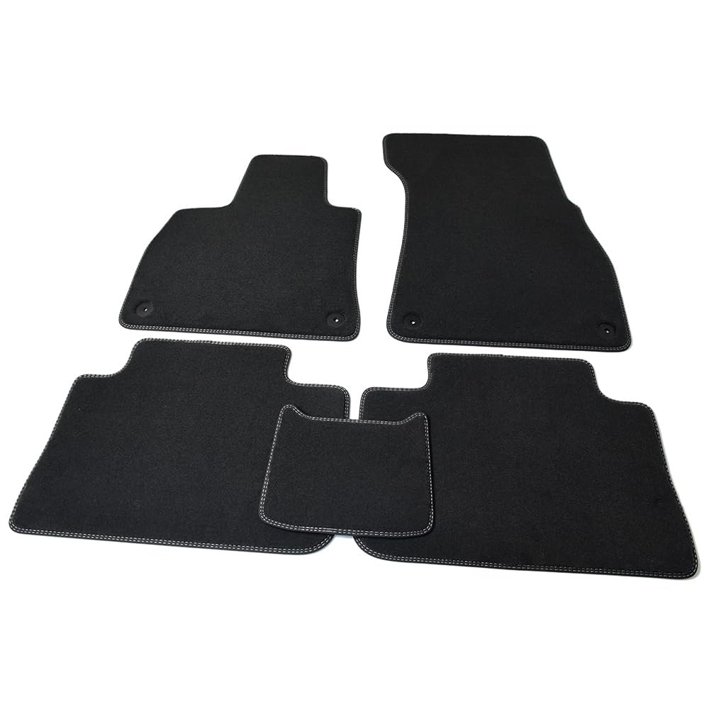 Car Floor Mats for Audi Q8 E-tron (GE) SUV 2023-2025 5 PCS,Yellow X2 Trim