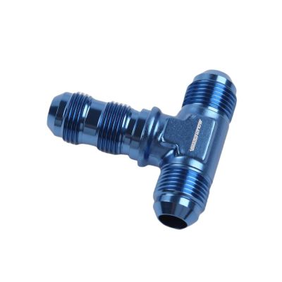 US SHIP Aluminum -8AN AN8 8AN Male Bulkhead Tee T-piece Fuel Oil Fitting Adapter Blue