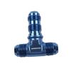 US SHIP Aluminum -8AN AN8 8AN Male Bulkhead Tee T-piece Fuel Oil Fitting Adapter Blue view 2