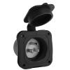 Focket Connected 15 Amp Ground Power Inlet with Flanges, 125V Coast Coast with Waterproof Covers for Electrical Connections of Boat Trailer Vehicles view 1